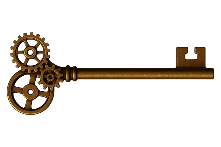 Clue House brass key